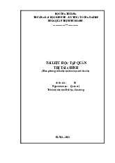 Tài liệu học tập Quản trị tài chính | Đại học Kinh tế kỹ thuật công nghiệp