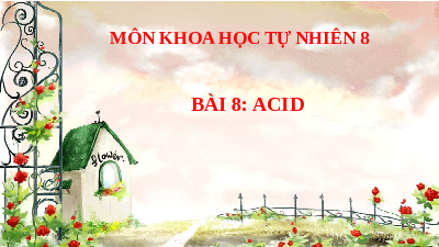 Giáo án điện tử Khoa học tự nhiên 8 Bài 8 Kết nối tri thức: Acid