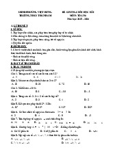 Đề cương cuối học kì 1 Toán 6 năm 2025 – 2026 trường THCS Thanh Am – Hà Nội