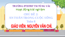 Giáo án điện tử Hoạt động trải nghiệm 3 Tuần 8 Chân trời sáng tạo: An toàn trong cuộc sống