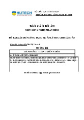 BÁO CÁO ĐỒ ÁN MÔN CÔNG NGHỆ PHẦN MỀM - NHÓM 141: ỨNG DỤNG QUẢN LÝ TÀI CHÍNH. Môn Công nghệ phần mềm | Đại học Công nghệ Thành phố Hồ Chí Minh