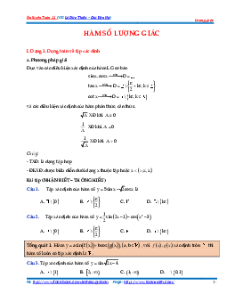 Hướng dẫn giải các dạng toán hàm số lượng giác – Lê Đức Thiệu