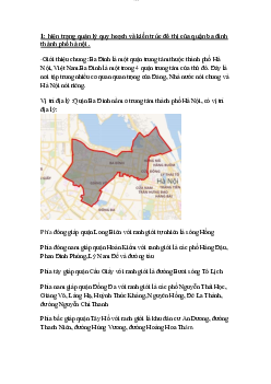 Bài tập lớn môn Quản lý đô thị đề tài "Quản lý kiến trúc cảnh quan quận Ba Đình, Hà Nội"