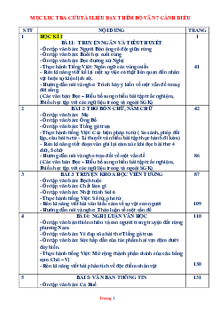 Giáo án dạy thêm ngữ văn lớp 7 cánh diều học kì 1