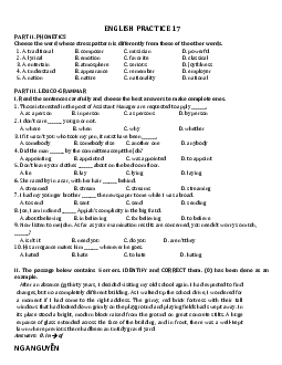 Đề luyện thi vào lớp 10 THPT Chuyên Tiếng Anh năm học 2023-2024 (có đáp án) - Đề thi thử số 17.1