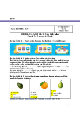 WEEK 16 - LEVEL B App Babilala: Level 2 - Lesson 4: Fruit môn Công nghệ thông tin | Trường đại học kinh doanh và công nghệ Hà Nội