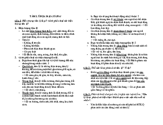 Đề cương ôn tập môn Tâm lí học đại cương