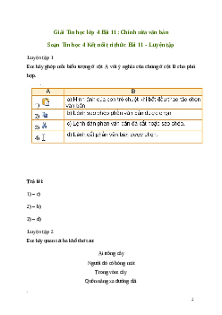 Giải Tin học lớp 4 Bài 11: Chỉnh sửa văn bản | Kết nối tri thức
