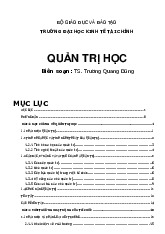 QUẢN TRỊ HỌC - Môn Quản trị Học - Đại Học Kinh Tế - Đại học Đà Nẵng