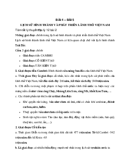 Tóm tắt lý thuyết Địa Lý 12 bài 4 - 5