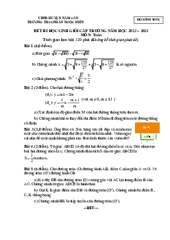 Đề thi HSG Toán 9 năm 2022 – 2023 trường THCS Phan Ngọc Hiển – Cà Mau
