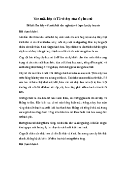 Tả vẻ đẹp của cây hoa sứ  | Tập làm văn 4