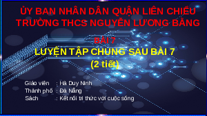 Giáo án điện tử Toán 7 Kết nối tri thức: Luyện tập chung trang 38