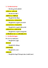 Công thức ôn tập excel- Trường đại học Văn Lang