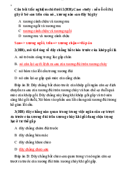 Đề cương ôn tập về Giải phẫu chi trên, chi dưới có đáp án