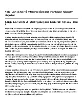 Nghị luận xã hội về lý tưởng sống của thanh niên hiện nay chọn lọc