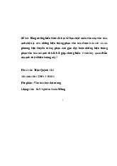 Tiểu luận môn Đại cương văn hóa - Trường Đại học lao động -  xã hội.