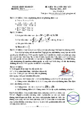 Đề cuối học kì 1 Toán 9 năm 2024 – 2025 phòng GD&ĐT Hoài Đức – Hà Nội