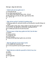 Trắc nghiệm Chương 1 - sinh lý học đại cương | Đại học Y Dược Thái Bình