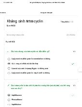Kháng sinh Tetracyclin - Tổng hợp kiến thức và câu hỏi  môn Hóa Dược| Trường Đại học Y Dược, Đại học Quốc gia Hà Nội