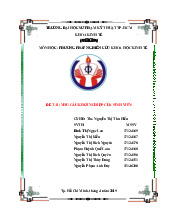 Tiểu Luận Phương Pháp Nghiên Cứu Khoa Học-kinh Tế | Đại học Thương Mại