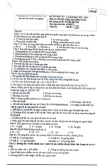 Đề thi kiểm soát nhiễm khuẩn | Đại học Y dược Cần Thơ