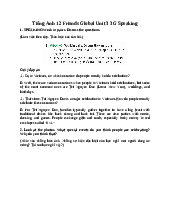 Giải SGK Tiếng Anh 12 Friends Global Unit 3 3G Speaking