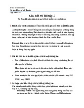 Câu hỏi và bài tập Bảo mật thông tin môn Bảo mật | Trường Đại học Kinh Doanh và Công Nghệ Hà Nội