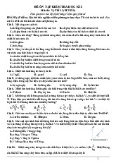 Đề ôn tập kiểm tra HK1 vật lí 12