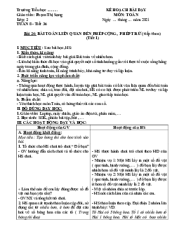 Giáo án Toán 2 sách Cánh diều (Cả năm) | Tuần 8