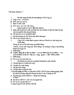 Câu hỏi trắc nghiệm ôn tập học phần Nguyên lý kế toán