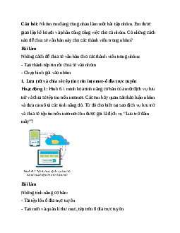 Giải bài 6: Lưu trữ và chia sẻ tệp tin trên internet | Tin học 11 Kết nối tri thức