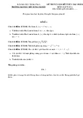 Đề thi tự luận kết thúc học phần môn Giải tích 1 | Trường Đại học Xây Dựng Hà Nội