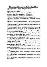 Đề cương Môn Tài nguyên du lịch tự nhiên | Đại học Văn hóa Hà Nội