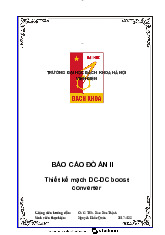 Báo cáo đồ án II Thiết kế mạch DC-DC boostconverter  - Viện Điện  | Đại học Bách Khoa Hà Nội
