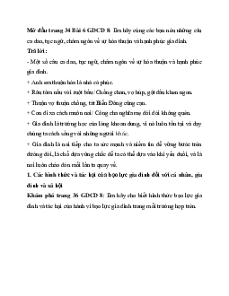 Giải SGK Giáo dục công dân 8 bài 6: Phòng, chống bạo lực gia đình | Cánh diều
