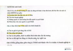 Trắc nghiệm quản trị kinh doanh | Học viện Báo chí và Tuyên truyền