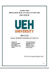 Tiểu luận Lịch sử Đảng Cộng sản Việt Nam | Lịch sử đảng | Trường Đại học Kinh tế Thành phố Hồ Chí Minh