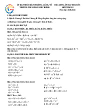 Đề cương học kỳ 1 Toán 8 năm 2025 – 2026 trường THCS Phan Chu Trinh – Hà Nội
