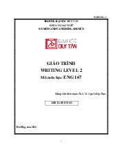 Giáo Trình Writing Level 2 - Đại học Duy Tân