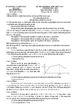 TOP 30 đề thi HSG Hóa 11 (có đáp án và lời giải)