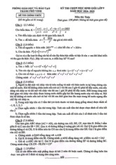 Đề chọn học sinh giỏi Toán 9 năm 2024 – 2025 phòng GD&ĐT Vinh – Nghệ An