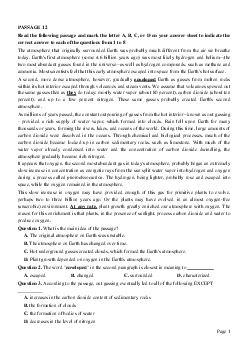 PASSAGE 12_Theme 1. Environment and Nature (Môi trường và thế giới tự nhiên)