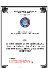 Chế độ XHCN và TBCN tại Trung Quốc | Bài thảo luận chủ nghĩa xã hội khoa học