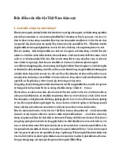 Đặc điểm của dân tộc Việt Nam hiện nay