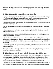 Mở bài chung cho các tác phẩm nghị luận văn học lớp 12 hay nhất