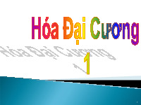 Bài giảng Liên kết hóa học - Các khái niệm cơ bản môn Hoá đại cương | Trường Đại học Hồng Đức