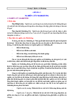 Chương 2 :Nghiên cứu marketing