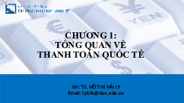 thanh toán quốc tế khái niệm về ttqt
