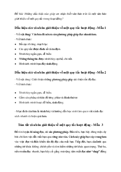 Những dấu hiệu nào giúp em nhận biết văn bản trên là một văn bản giới thiệu về một quy tắc trong hoạt động? | Văn mẫu 7 Chân trời sáng tạo